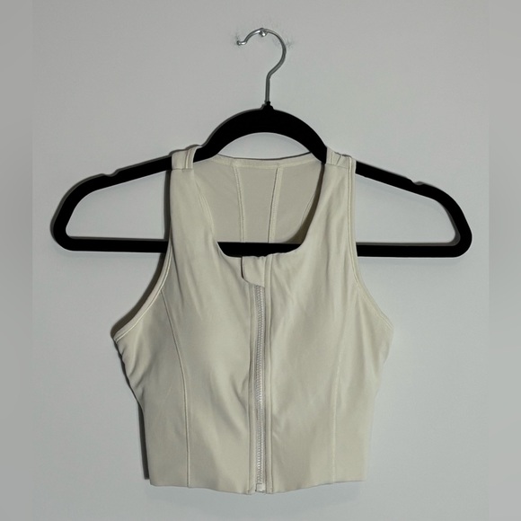 lululemon athletica Tops - Lululemon Align Waist-Length Front Zip Crop Top Sports Bra Size Small